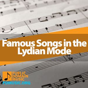 popular songs in lydian mode.